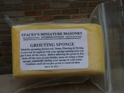 STACEY'S MINIATURE MASONRY Stacey's Fugenschwamm zum Fugen Miniaturziegel, Stein, Schiefer & Marmor