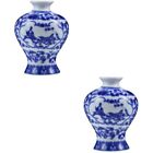  2 Count Blaue Und Weiße Porzellanvase Keramik Vintage-Dekor Mini-Vase