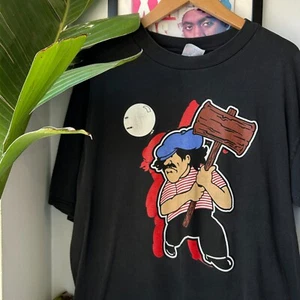 VINTAGE 90s | Gallagher Smashed Watermelon Comedy T-Shirt sz L - Picture 1 of 8
