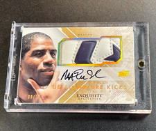MAGIC JOHNSON 2013 UPPER DECK EXQUISITE SIGNATURE KICKS CONVERSE LOGO AUTO /15