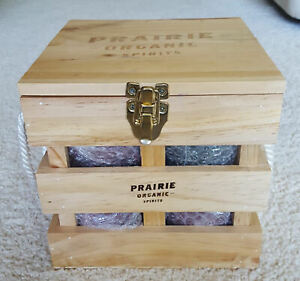 Prairie Organic Spirits Bocce Ball Set in Wooden Crate New