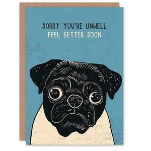 Boston Terrier Hundeliebhaber süßer Mops fühlen Sie sich bald besser gesund Karte - Bild 1 von 6