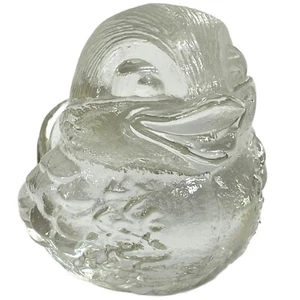 Vintage Goebel Happy Bird Paperweight Clear Glass 3.25” Made in West Germany - Picture 1 of 6