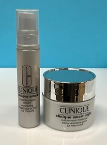 Lote de 2 suero de reparación personalizada Clinique Smart 10 ml e hidratante nocturna inteligente 15 ml - Imagen 1 de 2