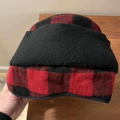 Dorfman Pacific Exterior - Caza - Camping Rojo/Negro Tela Escocesa Mezcla Lana Sombrero Talla L Foto 1 de 4