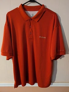 Columbia PFG Men's SZ XL Polo Shirt Omni-Shade Short Sleeve Red Fishing Gear - Picture 1 of 10