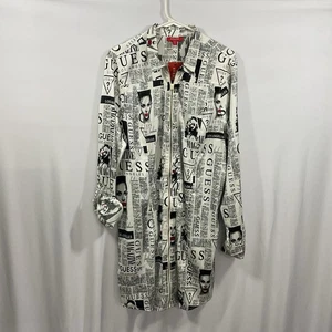 Guess Arden Kleid mit roten Akzenten Reißverschluss Neu mit Etikett - Bild 1 von 9