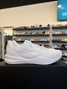 Nike Kobe 8 Protro Low Halo Size 12 Brand New FJ9364-100 Triple White - Picture 1 of 7