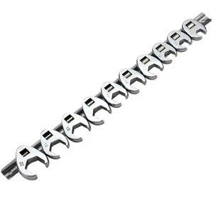 10 Stck. 3/8 Zoll Antrieb Hahnenfußschlüssel 10 bis 22 mm metrisch SAE Imperial Chrom3300 - Bild 1 von 7