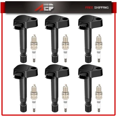 Ignition Coils & Spark Plugs For Acura TL CL RL Honda Accord Odyssey 2000-2008 - Image 1 of 4