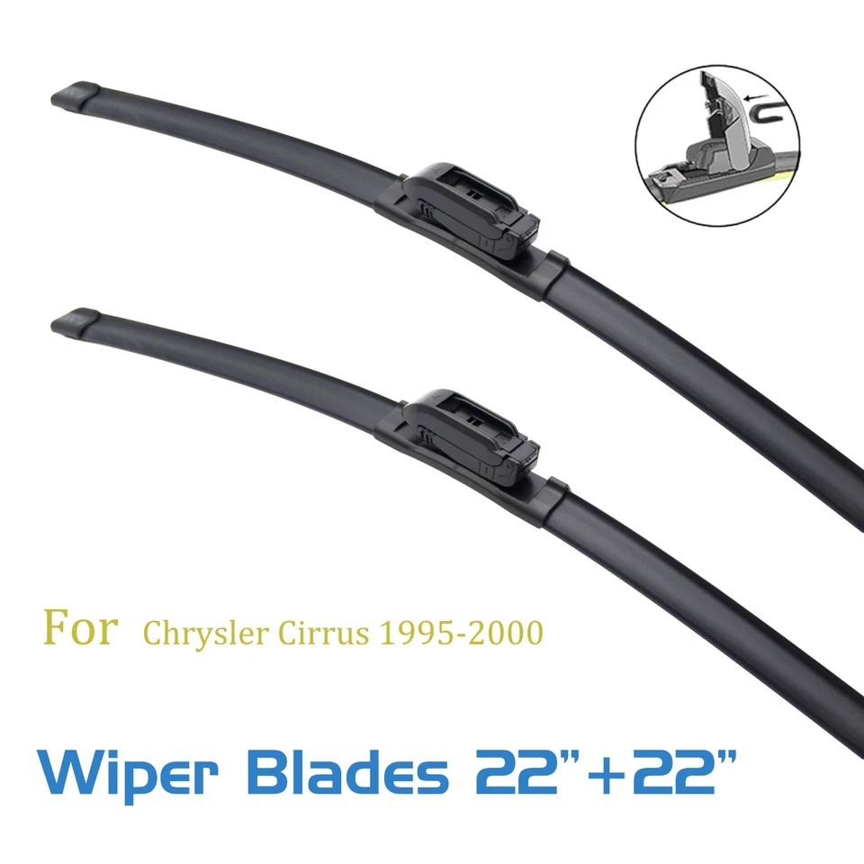 2, Windshield Wiper Blades for Chrysler Cirrus 1995-2000 22" J-hook All Season - Image 1 of 4