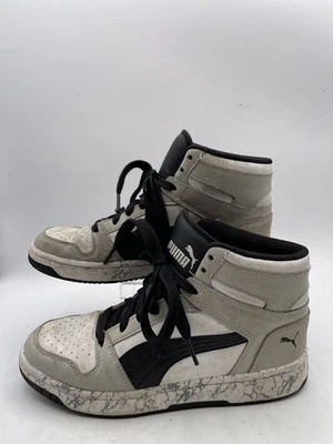 Puma Rebound Sneakers Boy's Sz 6.5C Gray Lace Up Athletic Basketball 385615-01 - Image 1 of 4
