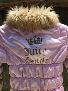 Juicy Couture Kids Pink Puffer Jacket Size 6x - Picture 1 of 15