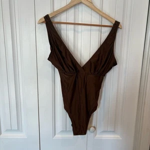Traje de baño Sun Streak marrón de una pieza talla 8 - Imagen 1 de 8