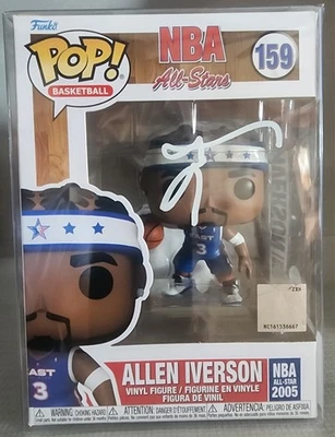 Allen Iverson Autografiado NBA All-Star 2005 #159 Funko Pop! Certificado de autenticidad JSA 76ers Foto 1 de 4