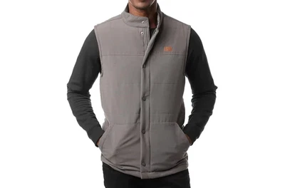 TRAVIS MATHEW SNOWBODY BETTER Men's Vest - Grey Pinstripe - Medium - NWT - Image 1 of 4