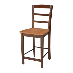 International Concepts Madrid Counterheight Stool 24-Inch SH Cinnemon/Espresso - Picture 1 of 9