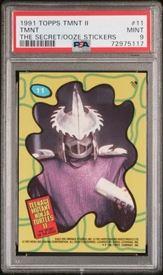 1991 TOPPS TEENAGE MUTANT NINJA TURTLES TMNT 2 SECRET OF OOZE STICKERS #11 PSA 9 - Image 1 of 2