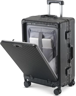 20" /24" Aluminum Framed Suitcase Carry-On Luggage w/ USB Port, Cup&Phone Holder - Image 1 of 4