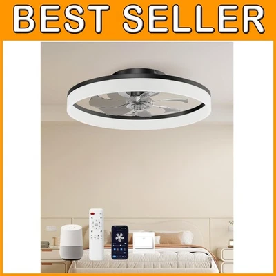 Smart Ceiling Fans with Light and Remote,20'' Low - Image 1 of 4