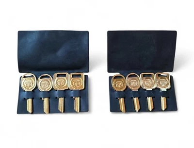 OEM NOS Cadillac Gold Key Blanks C, D in Sleeve - 2 Sets Total 8 Keys -Case Wear - Image 1 of 4