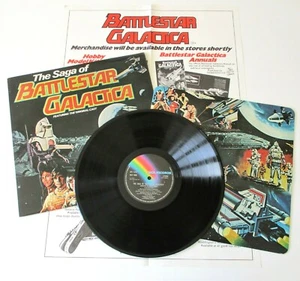 The Saga Of Battlestar Galatica UK 1979 MCA Original Cast LP with Promo Poster - Bild 1 von 4