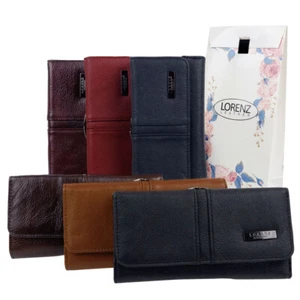 Cartera/cartera de cuero Lorenz para damas con múltiples ranuras - Imagen 1 de 46