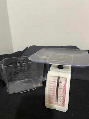 Juego de Vigilante de Peso Vintage Báscula Dieta Medición de Alimentos Mecánica con Plato y Taza Foto 1 de 4