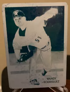 Wandy Rodriguez - 2010 Topps National Chicle Printing Press Plate - 1/1 - Astros - Picture 1 of 2
