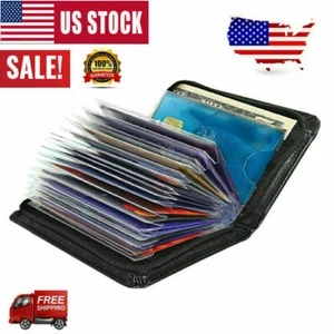 Secure Lock RFID Blocking Wallet Men Women Credit Card Holder Money Clip Wallets - Picture 1 of 6