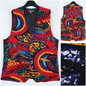 Mens Waistcoat Large Size US 44 Geometric Formal Dress Wedding Vest - Picture 1 of 13