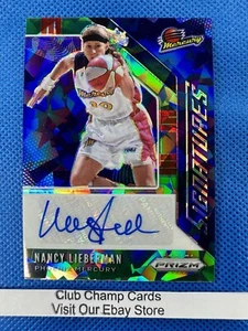 SG-NLB 2020 Nancy Lieberman WNBA Panini Prizm Signatures Green Ice Prizm Salón de la fama SSP - Imagen 1 de 12