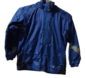 Boys Size 8 Blue Columbia Rain Windbreaker Jacket Fishing Hiking - Picture 1 of 10