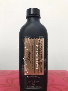 Bath & Body Works Aromatherapy BLACK CHAMOMILE SLEEP Massage Oil 4 oz RARE - Picture 1 of 2