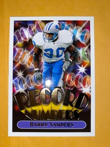 1999 Topps Record Numbers Gold #RN4 Lions HOF Barry Sanders Football Card