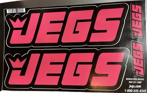 SELTENE ROSA JEGS RENNAUFKLEBER AUFKLEBER 1 Blatt, 4 Stck. NHRA Offroad LODRS Hotrods - Bild 1 von 3