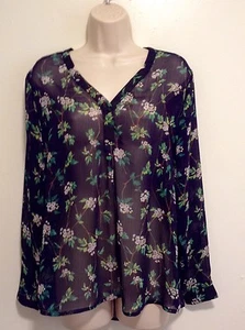 Liz Claiborne Womens Floral Shirt Sz PL - Bild 1 von 7