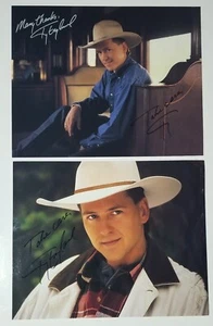 Ty England REAL hand SIGNED Set of 2 Photo Lot COA Autographed Country Singer - Picture 1 of 2
