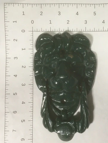 Door Knocker Lion Metal Head Vtg Cast Home Heavy Solid Face Design Green Taiwan Cover