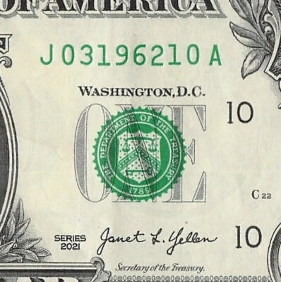 MAR 10 1962 Date Note Fancy Serial Number One Dollar Bill 03 10 1962 - Image 1 of 4