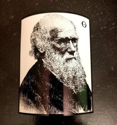 ♆ Pegatina Vinilo Impermeable Charles Darwin 4 x 3" [💪 Durabilidad HQ!] Evolution Foto 1 de 4