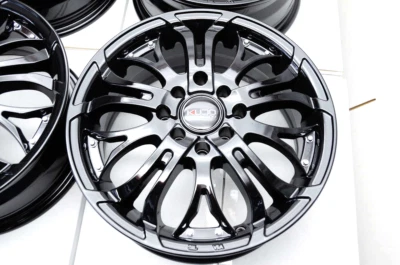 15" Wheels Rims Black Honda Civic Accord Fit Hyundai Accent Elantra Sonata Jetta - Image 1 of 4
