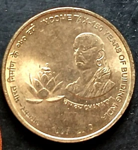 India 2010-B 150 Years Of Income Tax Building India, Unc Coin Of Rs. 5. - Picture 1 of 4