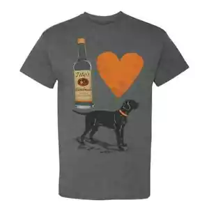 TITO'S VODKA I LOVE DOGS UNISEX T-SHIRT SIZE MEDIUM BRAND NEW - Picture 1 of 4