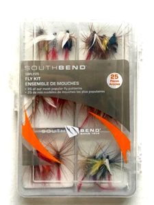 Dry Flies South Bend 25-Piece Fly Fishing Kit SBFLY25 - Picture 1 of 12