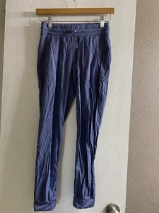 Ivivva Lululemon Girls Blue Live To Move Dance Studio Joggers Pants Size 12 - Picture 1 of 6