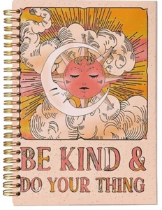 Positive Spiritual Quotes Be Kind and Do Your Thing Vintage Sun Moon Tarot Lined - Picture 1 of 3