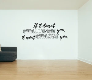 Wandtattoo Change You Workout Motivation Zitate Vinyl Kunst Aufkleber Home Gym - Bild 1 von 5