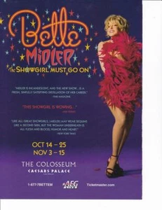 2009 Bette Midler Las Vegas Show Print-Ad / Great Art / The Colosseum - Bild 1 von 1