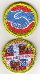 "Insignia de mérito laboral estadounidense, tipo J ""cosas exploradoras"" trasera (2002-10), ¡como nueva! - Imagen 1 de 1
